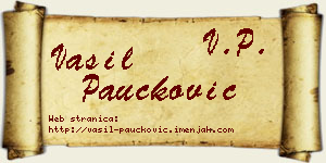 Vasil Paučković vizit kartica